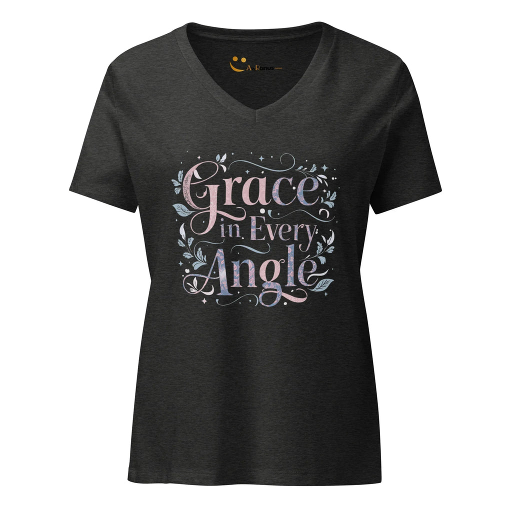 Women’s Relaxed V-Neck T-Shirt | Grace In Every Angle - AwRans Clothing