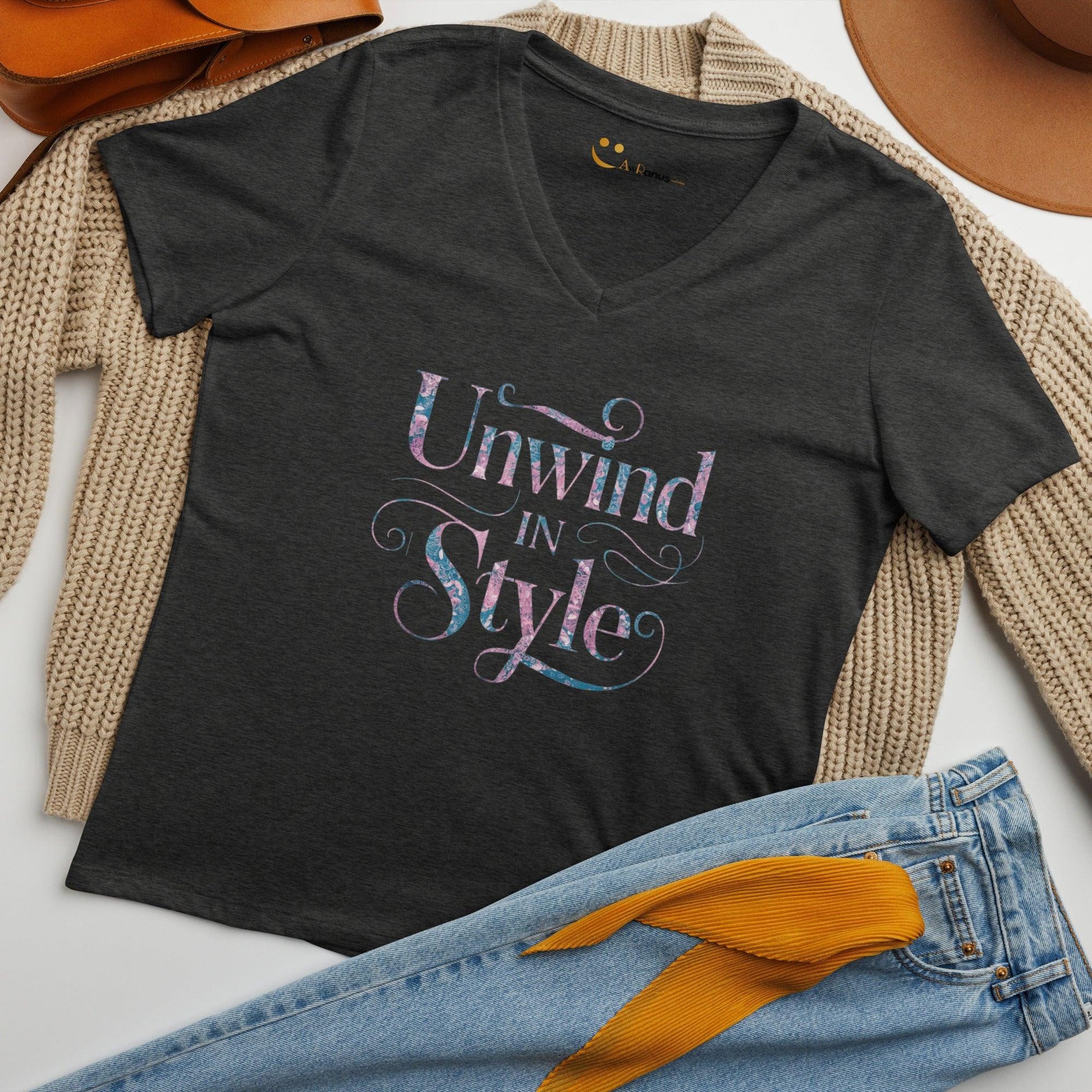 Women’s Relaxed V-Neck T-Shirt | Unwind In Style - AwRans Clothing