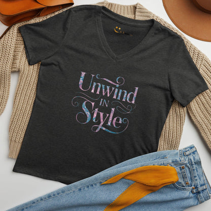 Women’s Relaxed V-Neck T-Shirt | Unwind In Style - AwRans Clothing