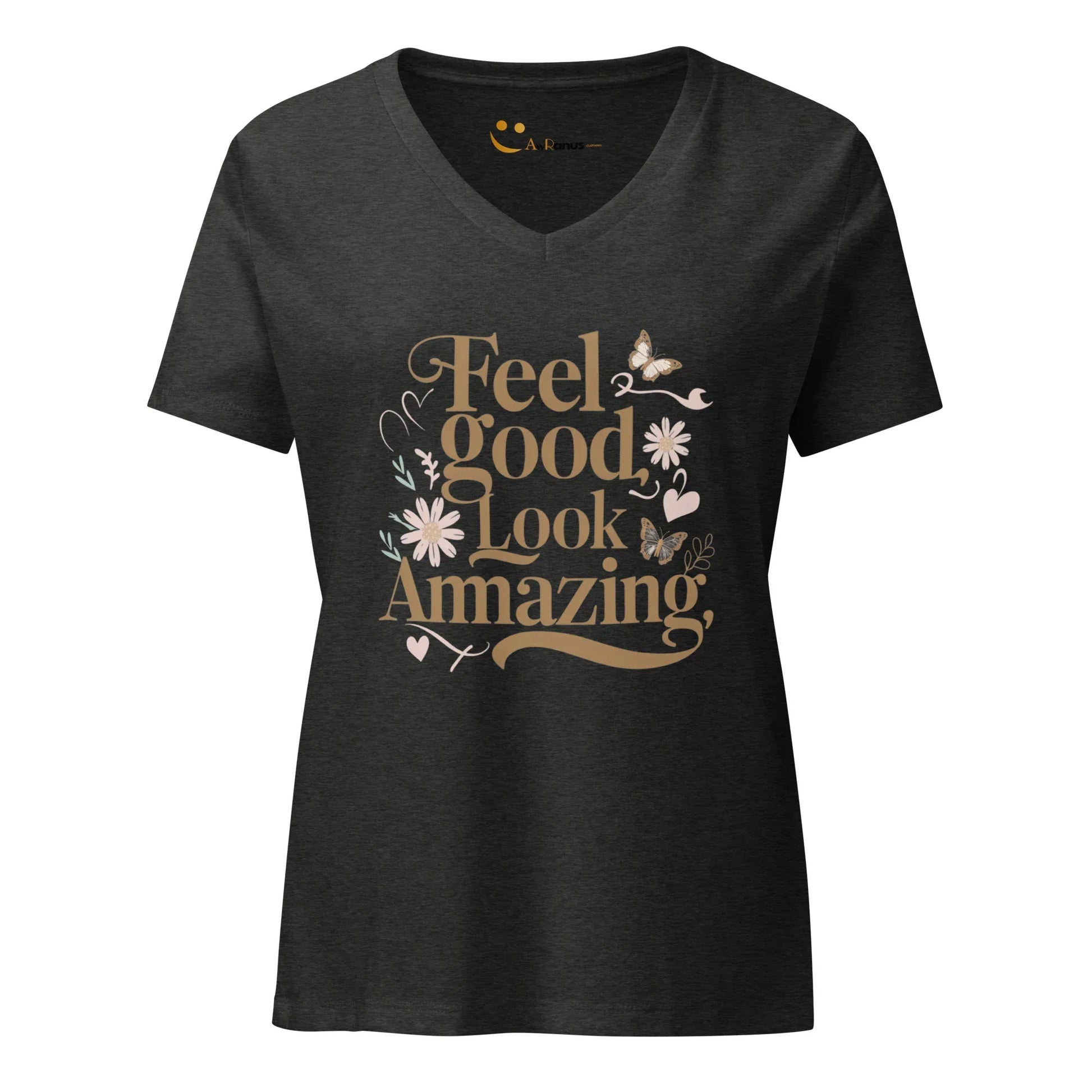 Women’s Relaxed V-Neck T-Shirt | Feel Good Look Amazing - AwRans Clothing