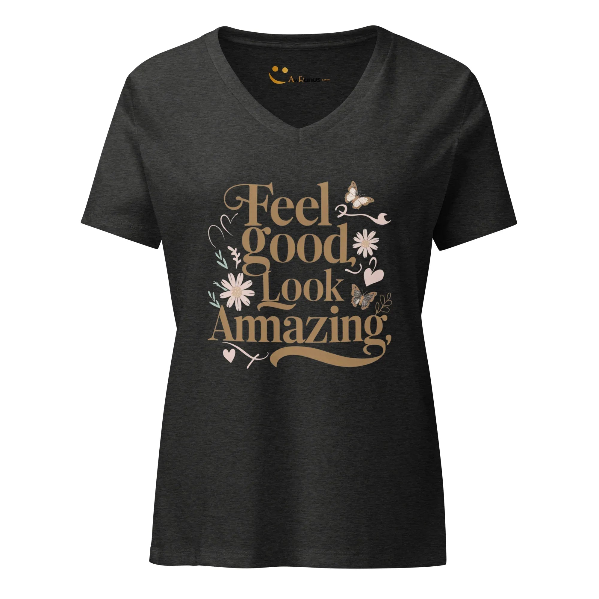 Women’s Relaxed V-Neck T-Shirt | Feel Good Look Amazing - AwRans Clothing
