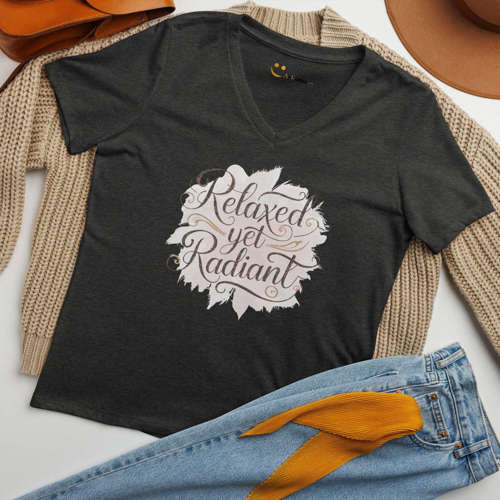 Women’s Relaxed V-Neck T-Shirt | Relaxed Yet Radiant - AwRans Clothing
