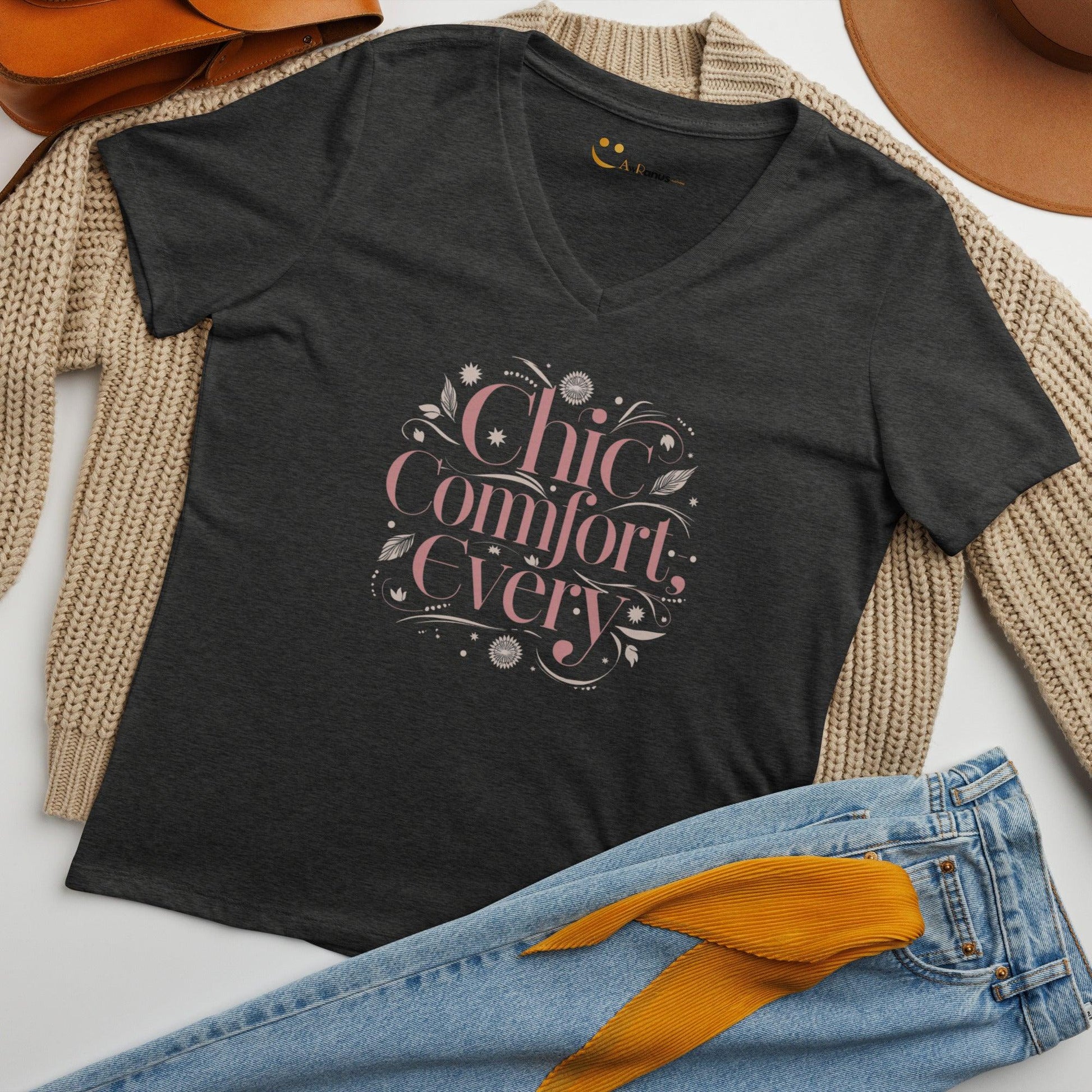 Women’s Relaxed V-Neck T-Shirt | Chic Comfort Every - AwRans Clothing