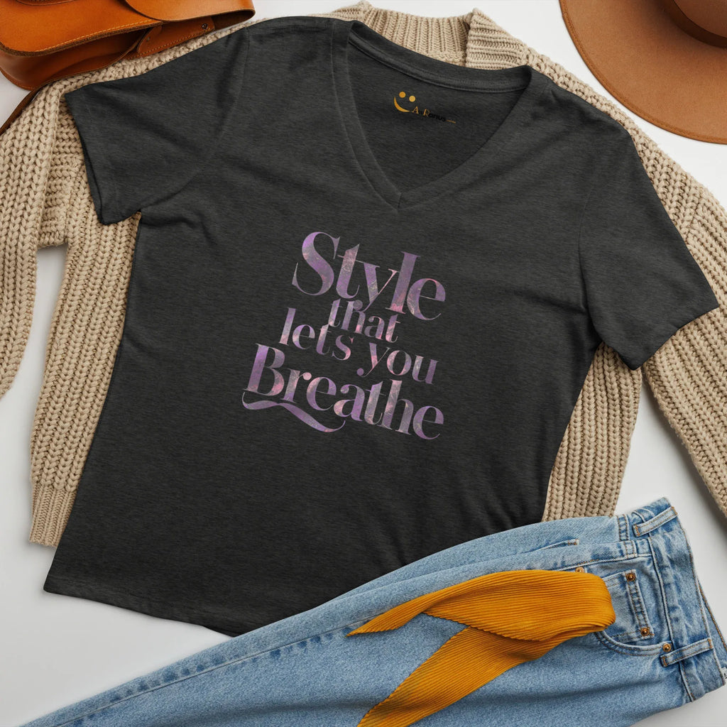 Women’s Relaxed V-Neck T-Shirt | Style That Lets You Breathe - AwRans Clothing