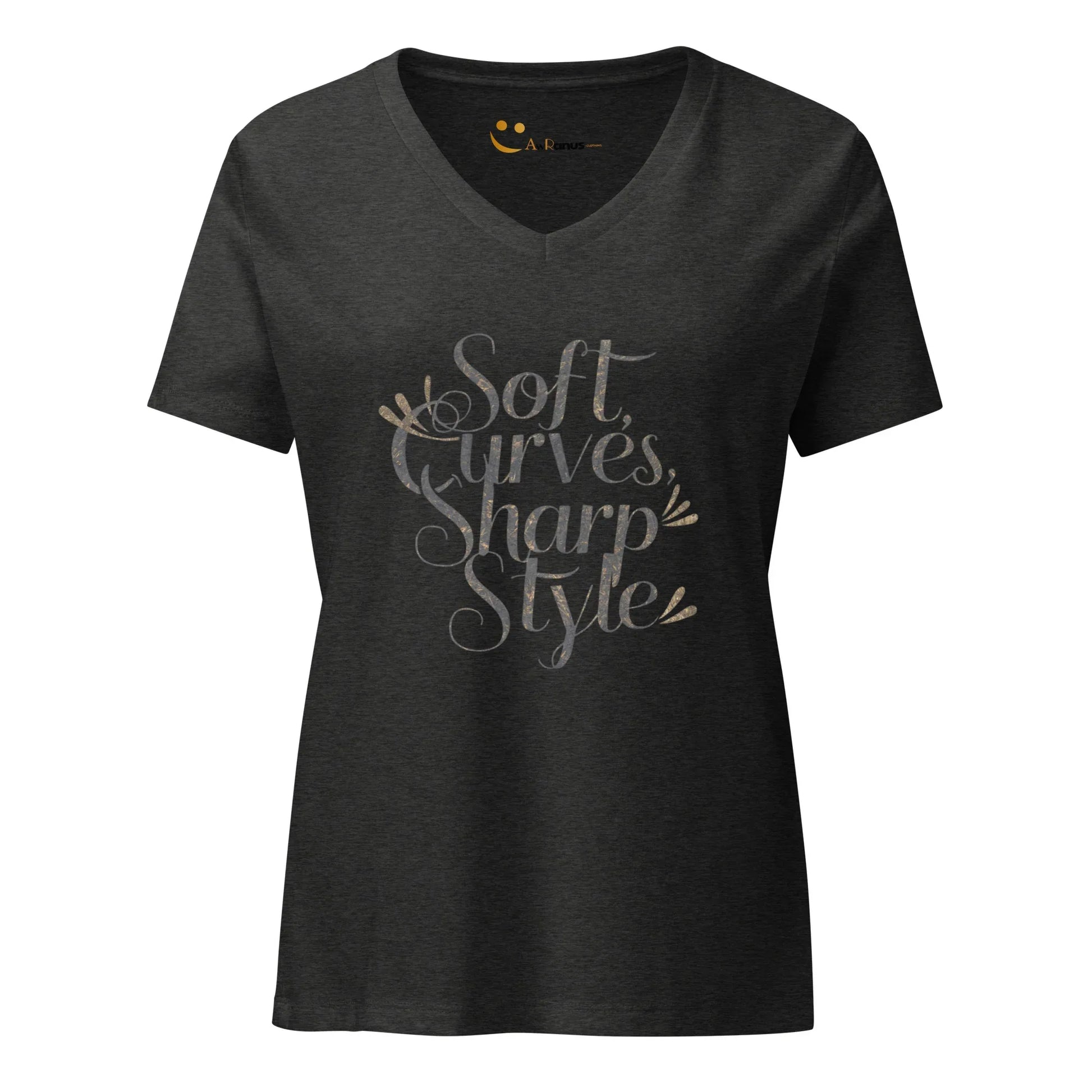 Women’s Relaxed V-Neck T-Shirt | Soft Curves Sharp Style - AwRans Clothing