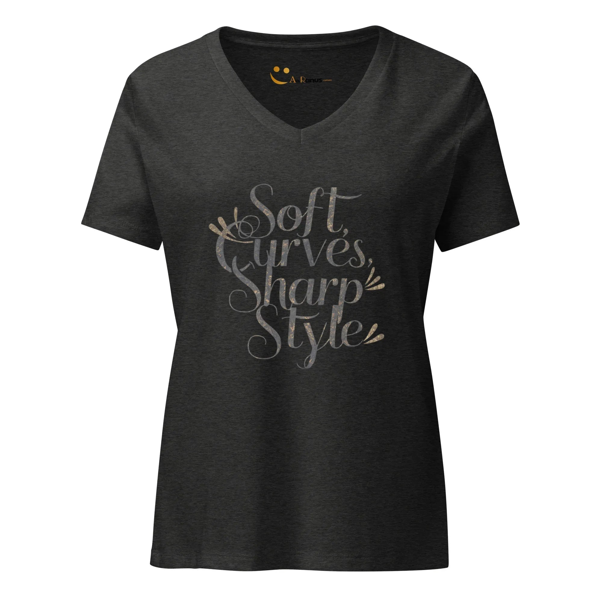 Women’s Relaxed V-Neck T-Shirt | Soft Curves Sharp Style - AwRans Clothing