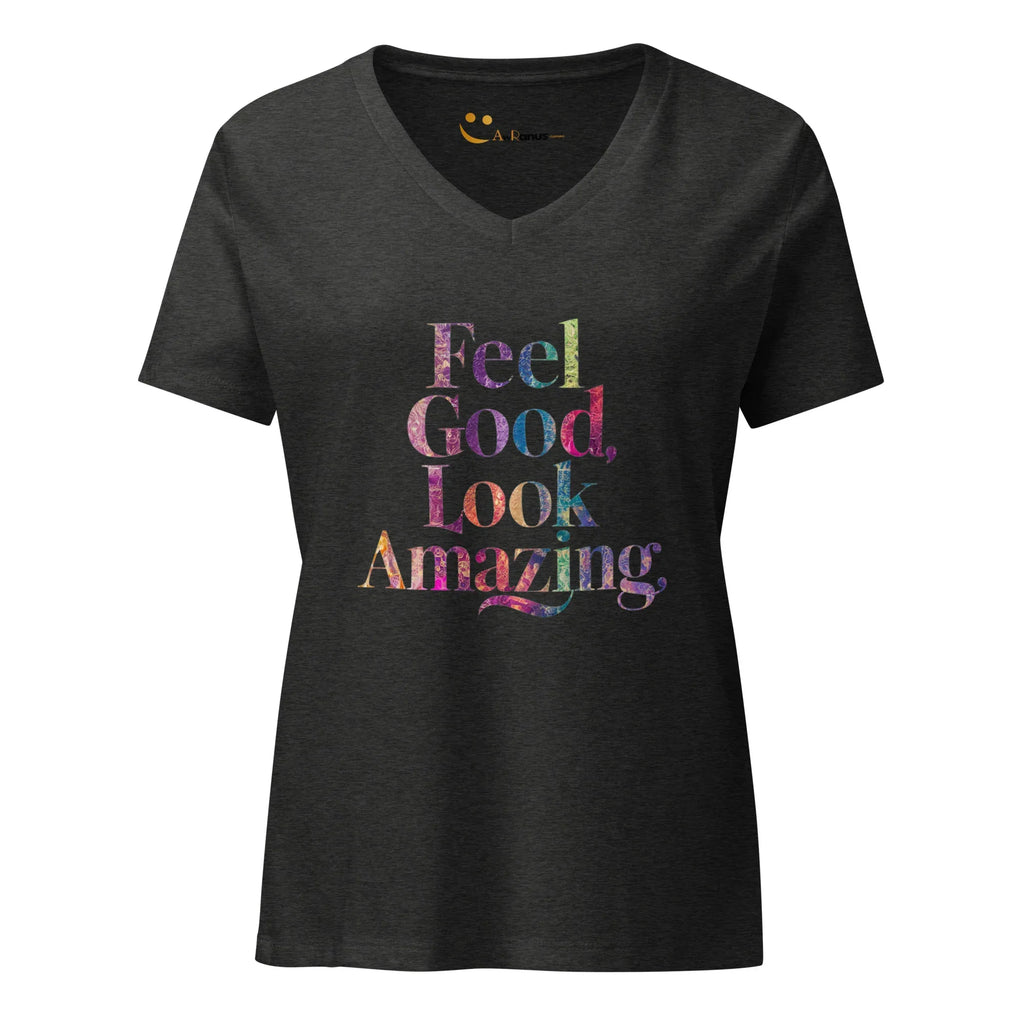 Women’s Relaxed V-Neck T-Shirt | Feel Good Look Amazing - AwRans Clothing