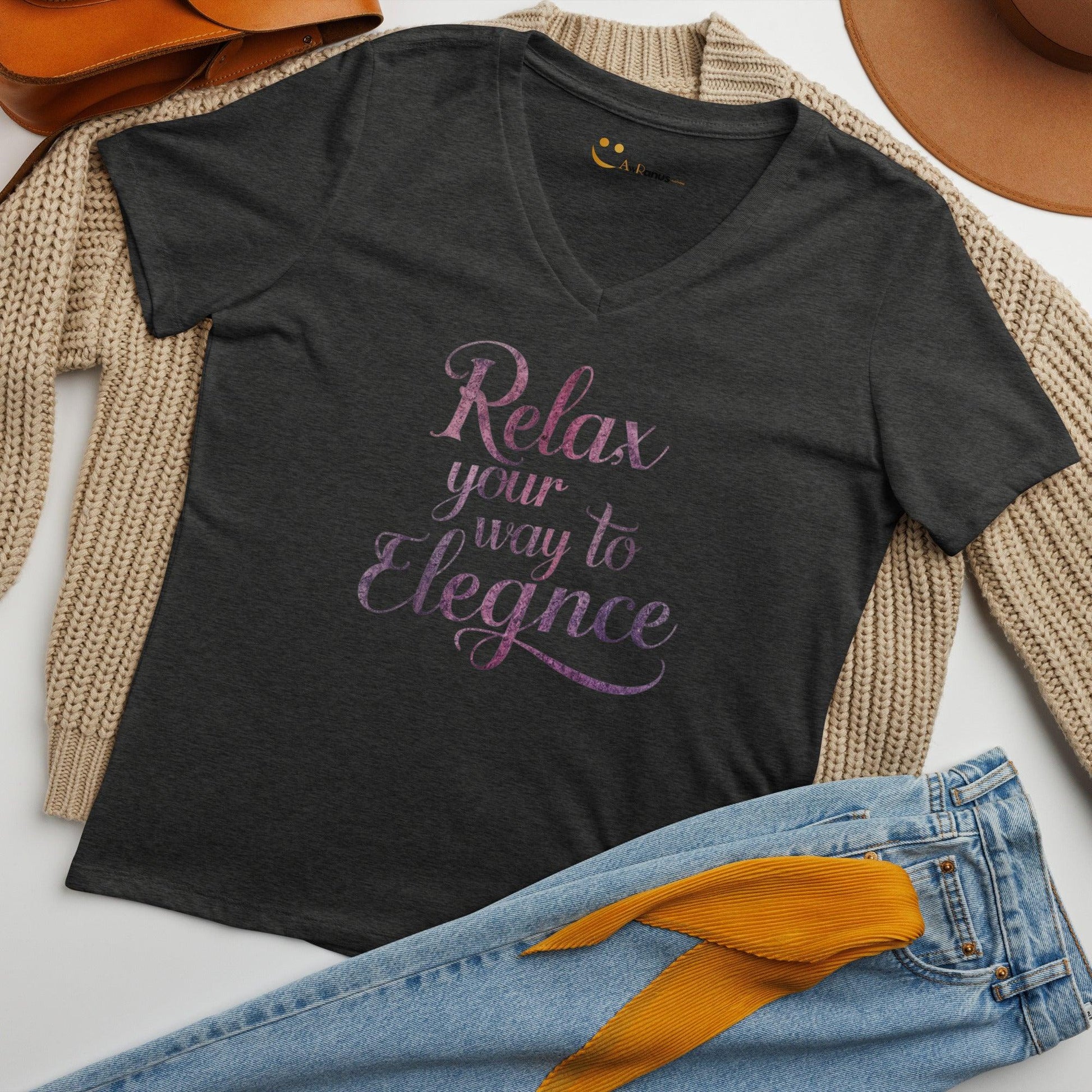 Women’s Relaxed V-Neck T-Shirt | Relax Your Way To Elegnce - AwRans Clothing