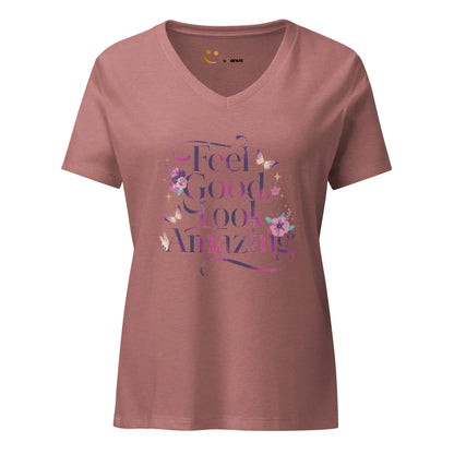 Women’s Relaxed V-Neck T-Shirt | Feel Good Look Amazing - AwRans Clothing