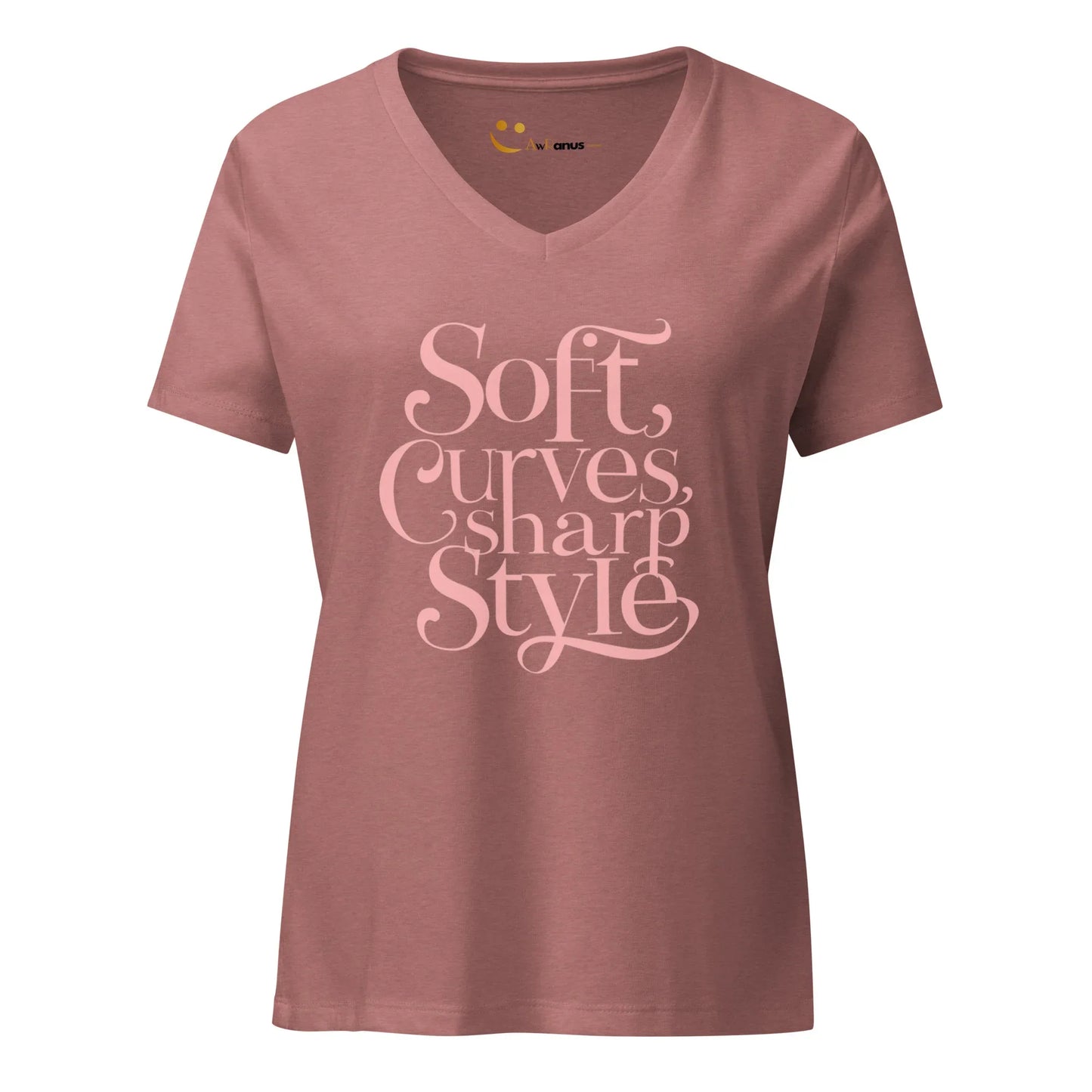 Women’s Relaxed V-Neck T-Shirt | Soft Curves Sharp Style - AwRans Clothing