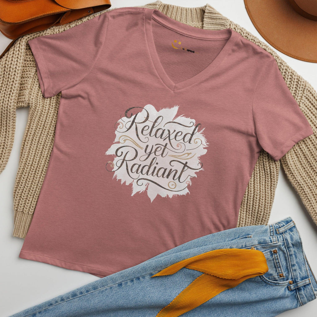 Women’s Relaxed V-Neck T-Shirt | Relaxed Yet Radiant - AwRans Clothing