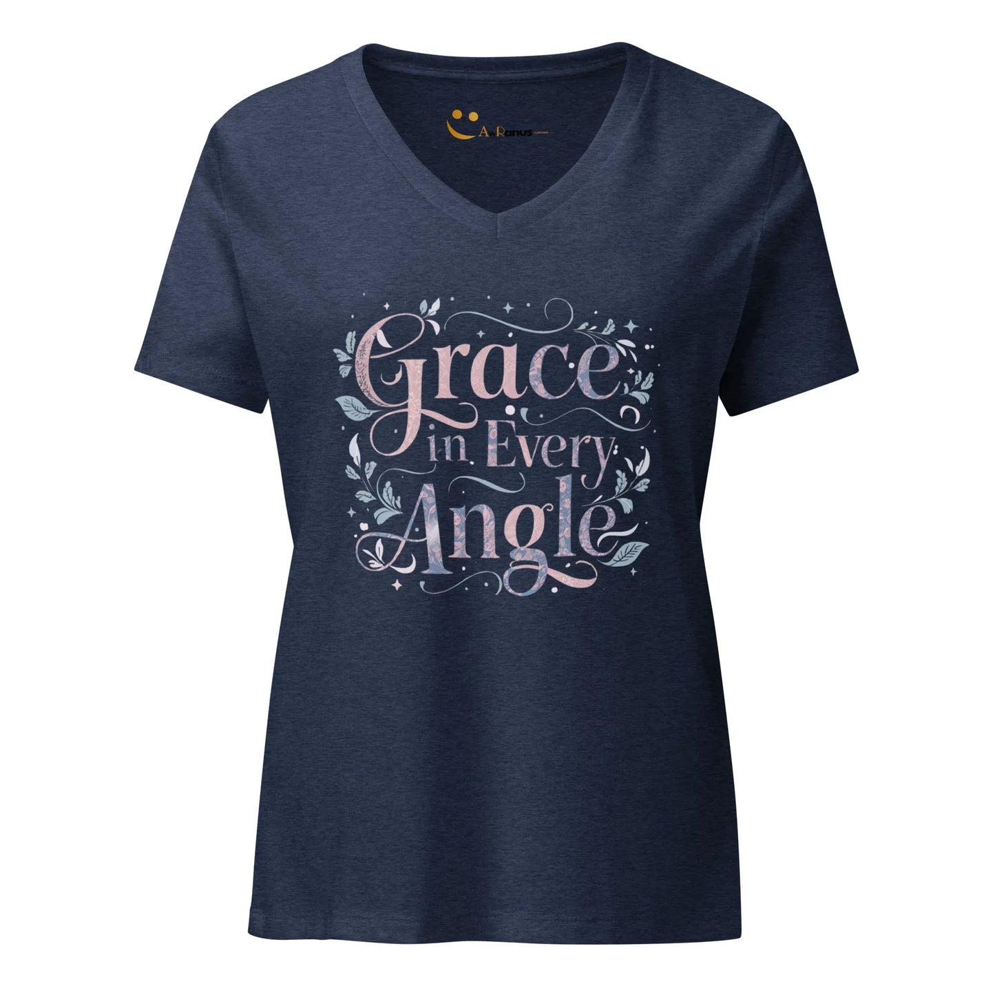 Women’s Relaxed V-Neck T-Shirt | Grace In Every Angle - AwRans Clothing