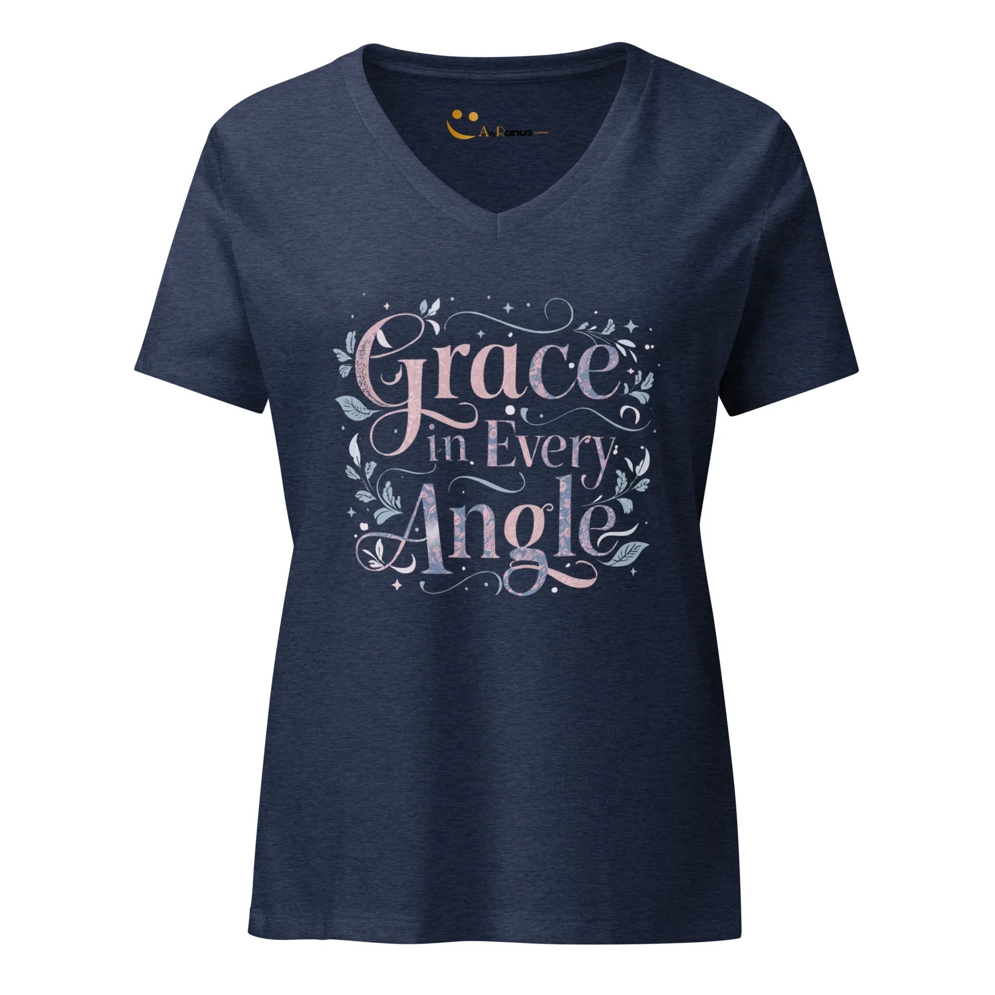 Women’s Relaxed V-Neck T-Shirt | Grace In Every Angle - AwRans Clothing