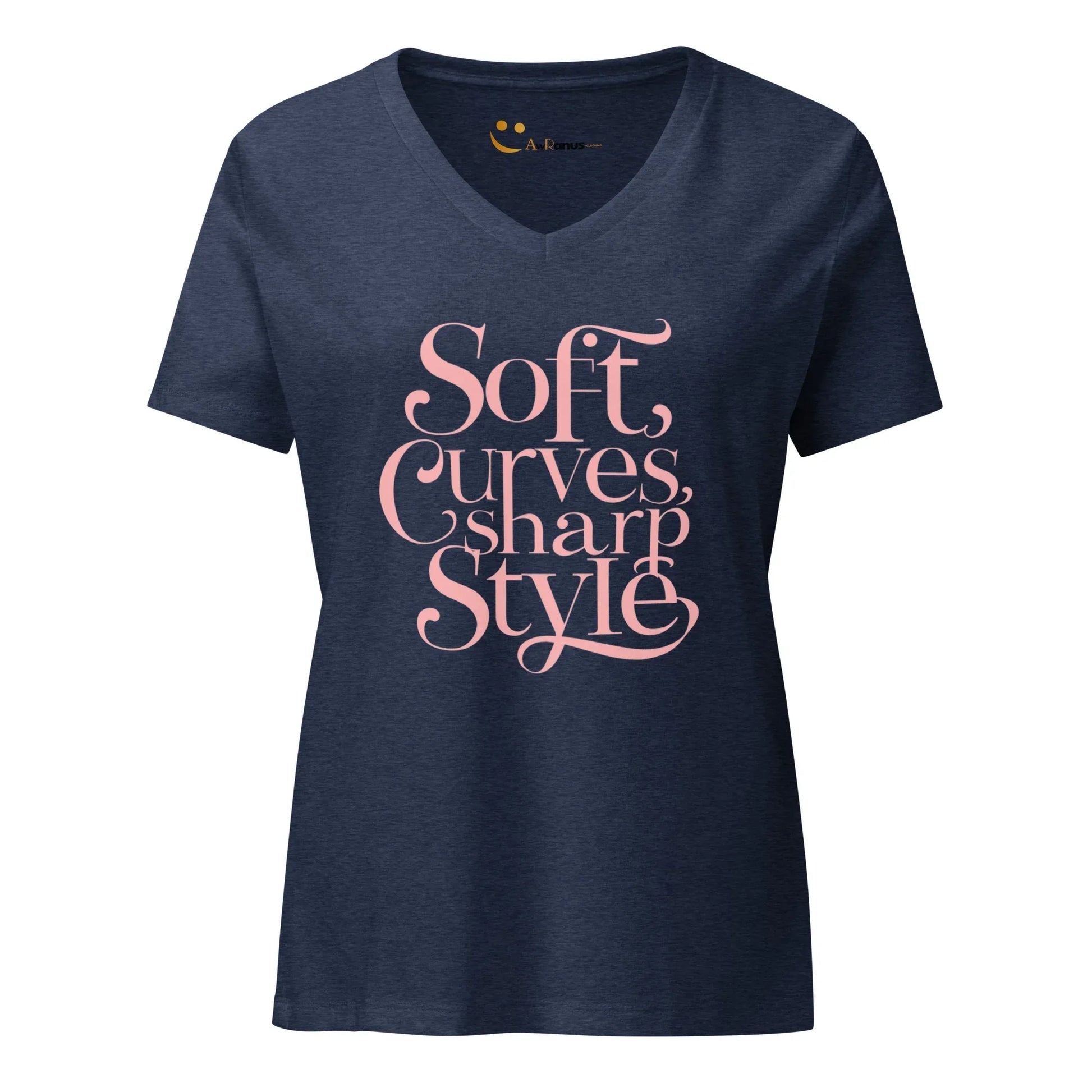 Women’s Relaxed V-Neck T-Shirt | Soft Curves Sharp Style - AwRans Clothing