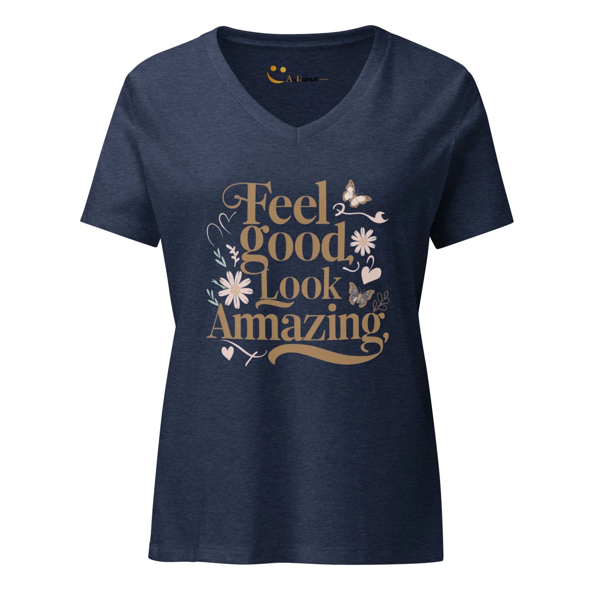 Women’s Relaxed V-Neck T-Shirt | Feel Good Look Amazing - AwRans Clothing