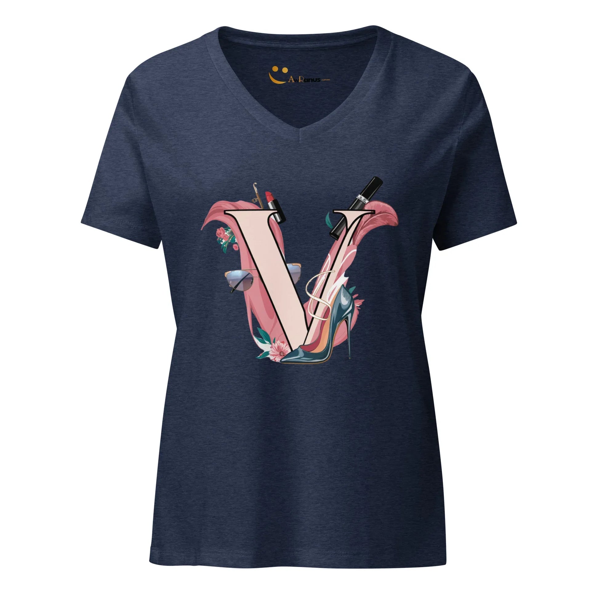 Women’s Relaxed V-Neck T-Shirt | V - AwRans Clothing