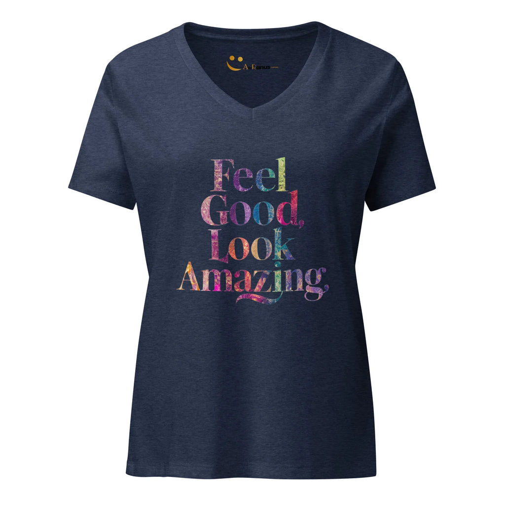 Women’s Relaxed V-Neck T-Shirt | Feel Good Look Amazing - AwRans Clothing