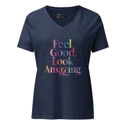 Women’s Relaxed V-Neck T-Shirt | Feel Good Look Amazing - AwRans Clothing