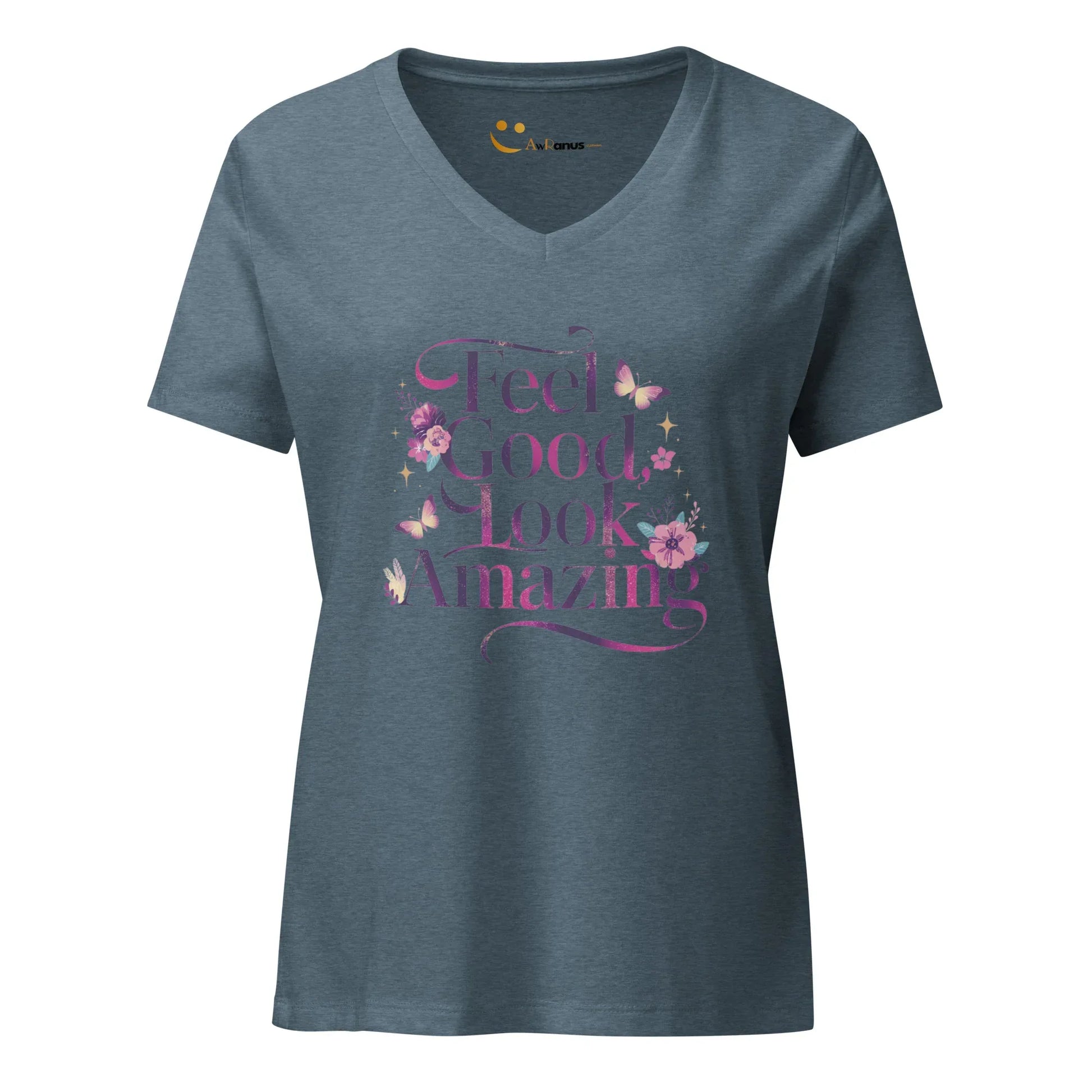 Women’s Relaxed V-Neck T-Shirt | Feel Good Look Amazing - AwRans Clothing