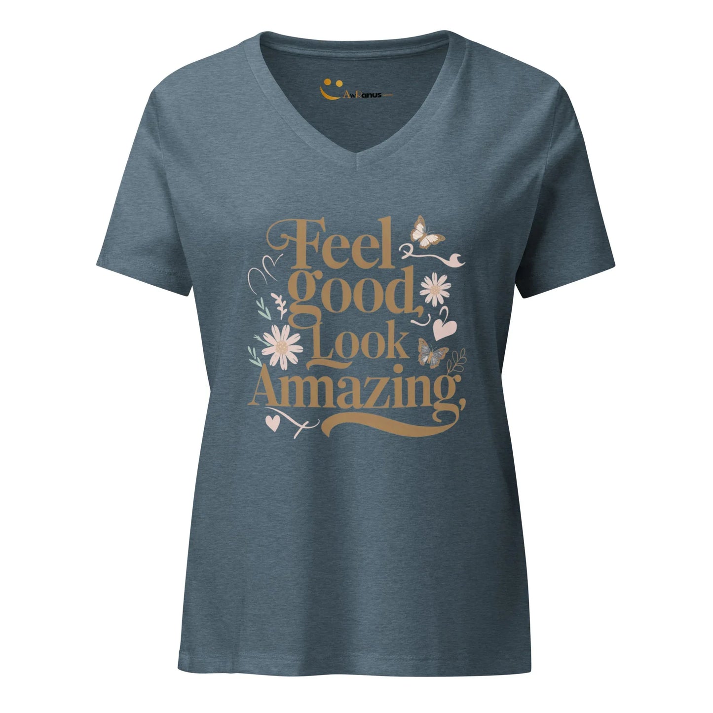 Women’s Relaxed V-Neck T-Shirt | Feel Good Look Amazing - AwRans Clothing