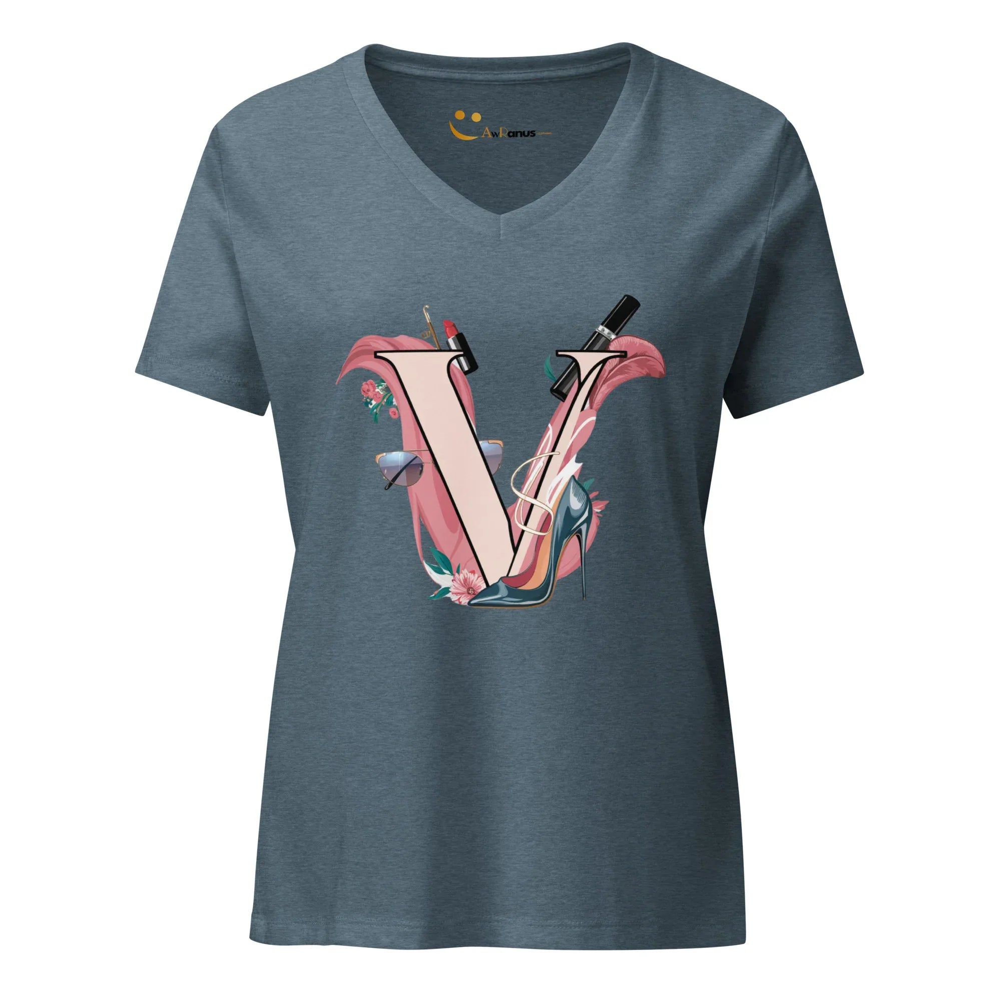 Women’s Relaxed V-Neck T-Shirt | V - AwRans Clothing