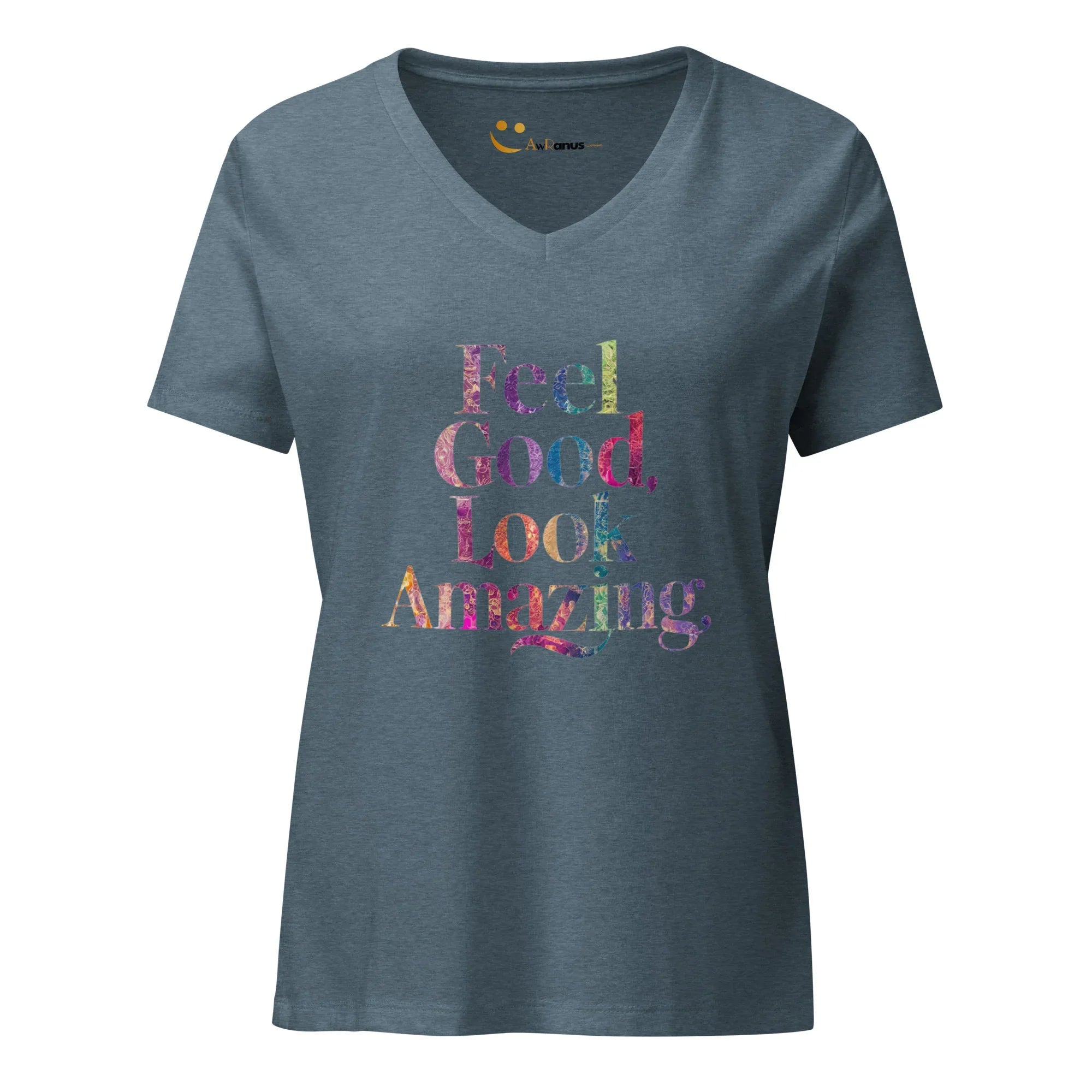Women’s Relaxed V-Neck T-Shirt | Feel Good Look Amazing - AwRans Clothing