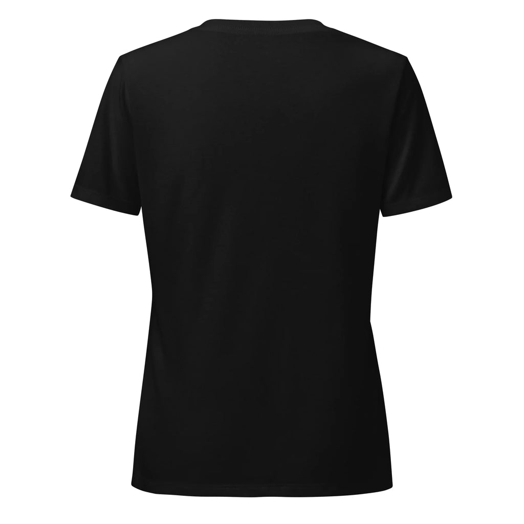Women’s Relaxed V-Neck T-Shirt | Feel Good Look Amazing T-Shirts AwRans Clothing womens-relaxed-v-neck-t-shirt-solid-black-blend-back-67a56d276e1a3