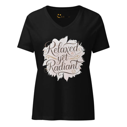 Women’s Relaxed V-Neck T-Shirt | Relaxed Yet Radiant - AwRans Clothing
