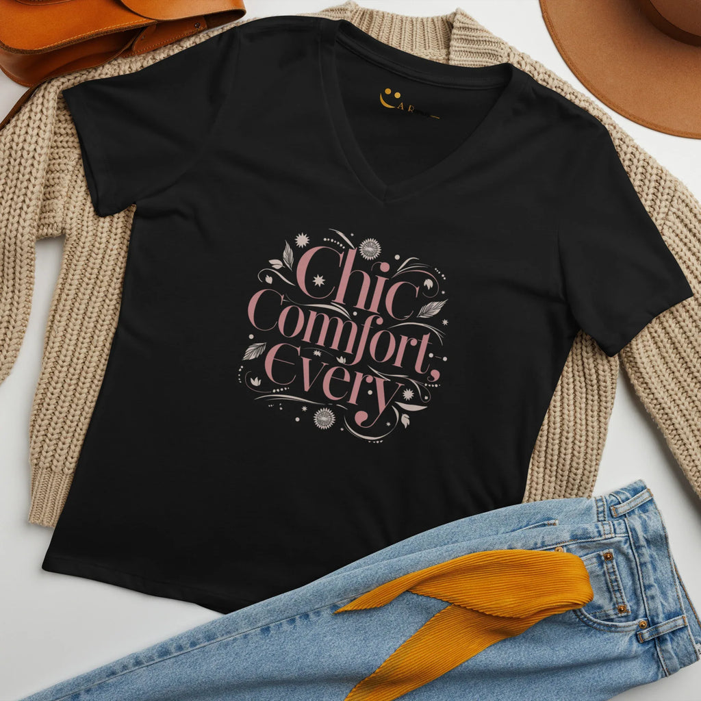 Women’s Relaxed V-Neck T-Shirt | Chic Comfort Every - AwRans Clothing