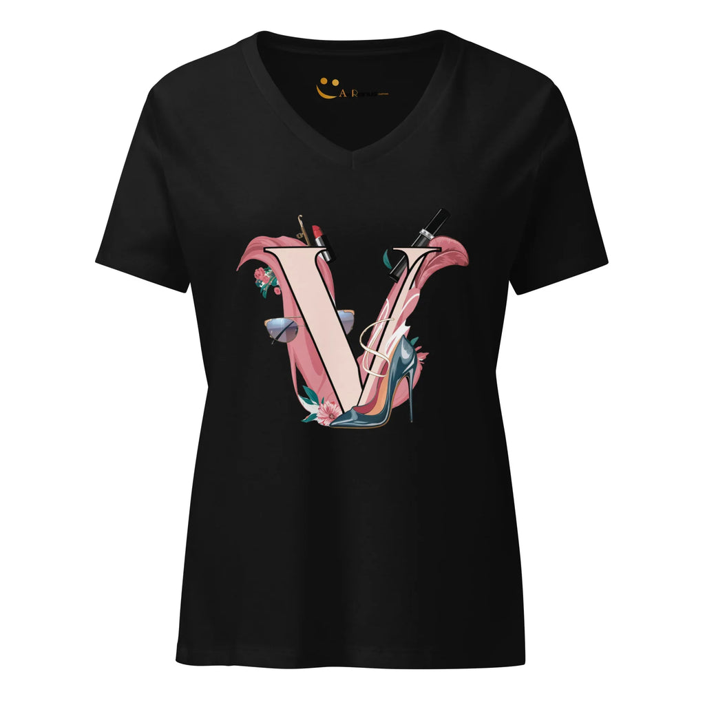 Women’s Relaxed V-Neck T-Shirt | V - AwRans Clothing