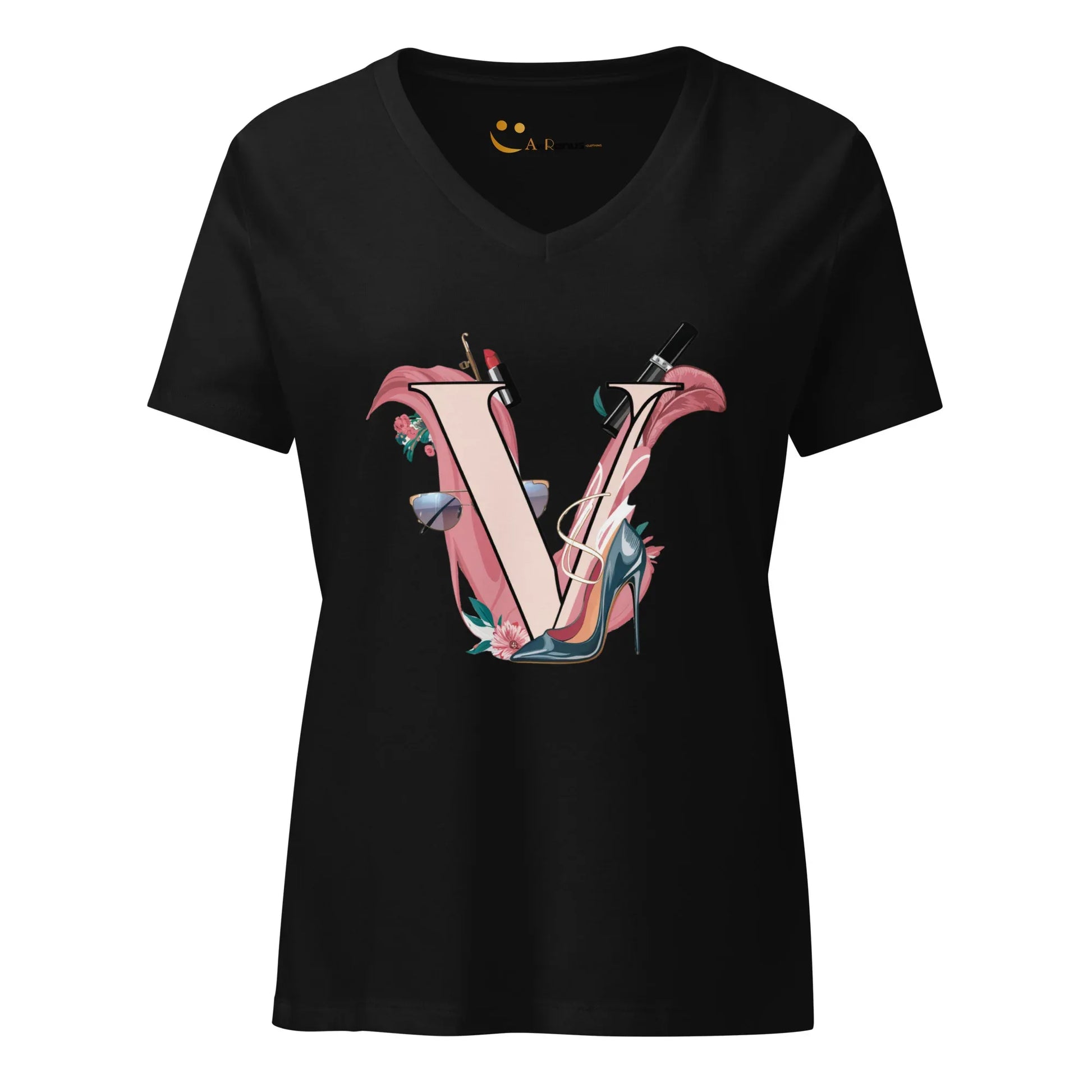 Women’s Relaxed V-Neck T-Shirt | V - AwRans Clothing