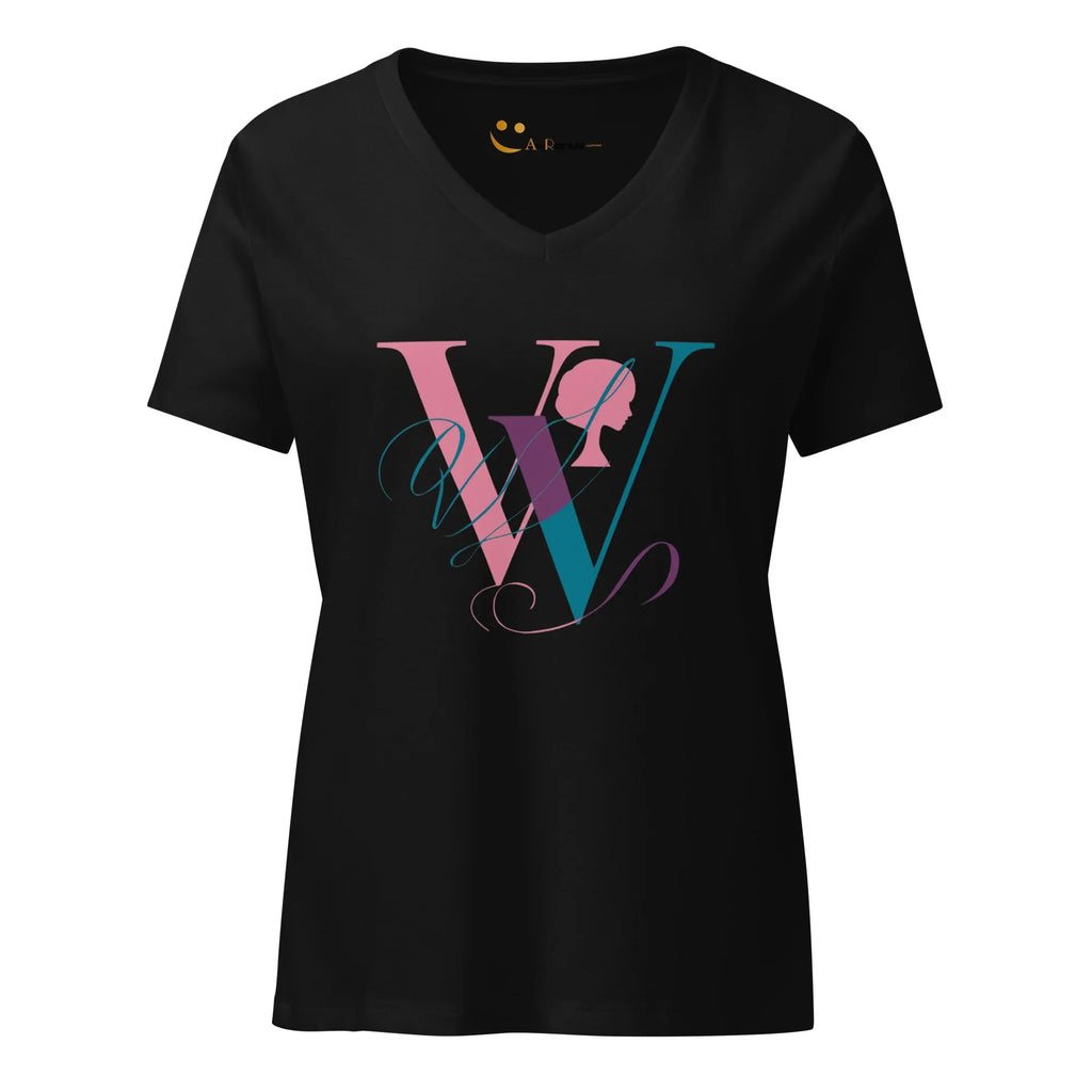 Women’s Relaxed V-Neck T-Shirt | W - AwRans Clothing