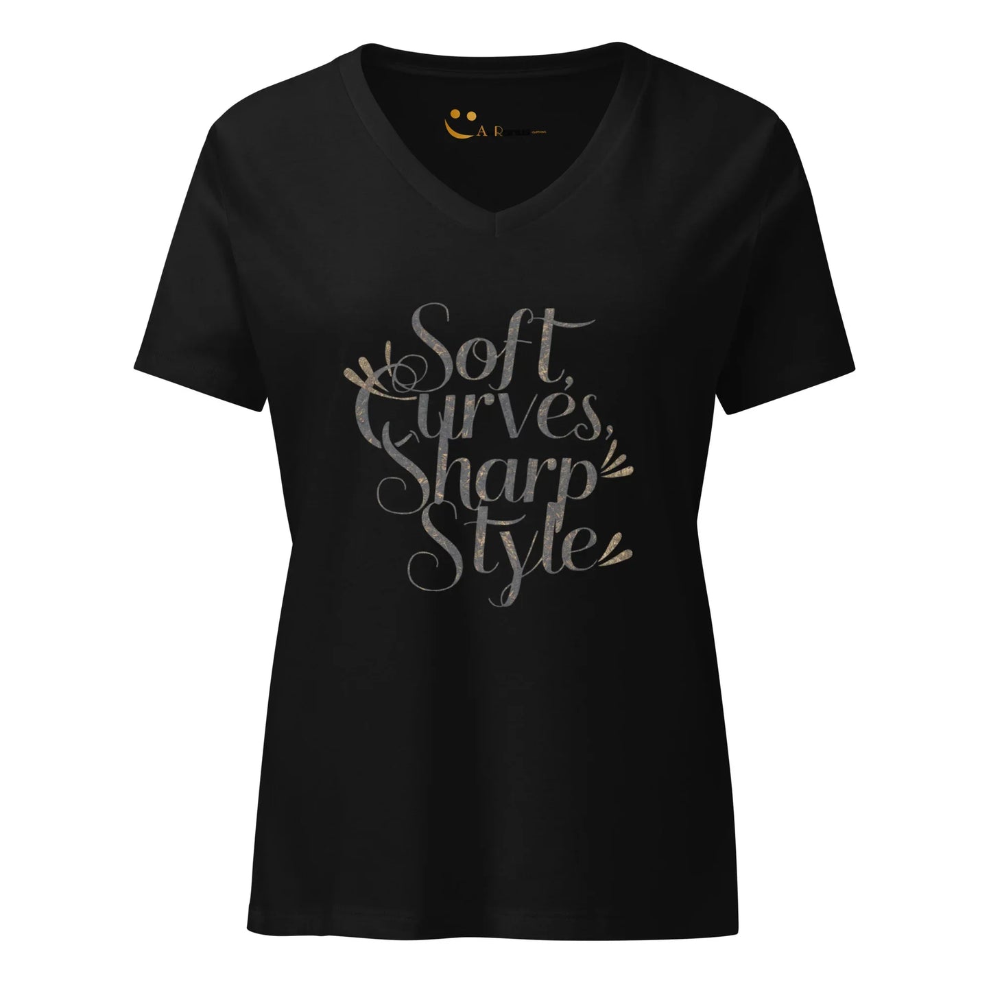 Women’s Relaxed V-Neck T-Shirt | Soft Curves Sharp Style - AwRans Clothing