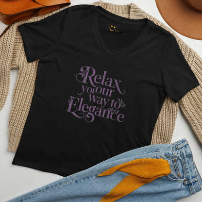 Women’s Relaxed V-Neck T-Shirt | Relax Your Way To Elegnce - AwRans Clothing