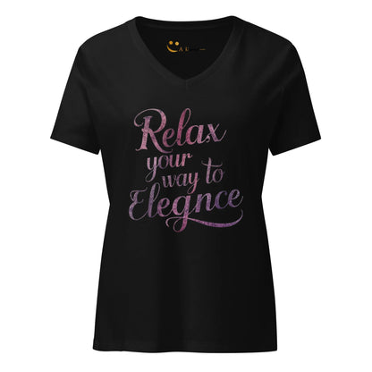 Women’s Relaxed V-Neck T-Shirt | Relax Your Way To Elegnce - AwRans Clothing