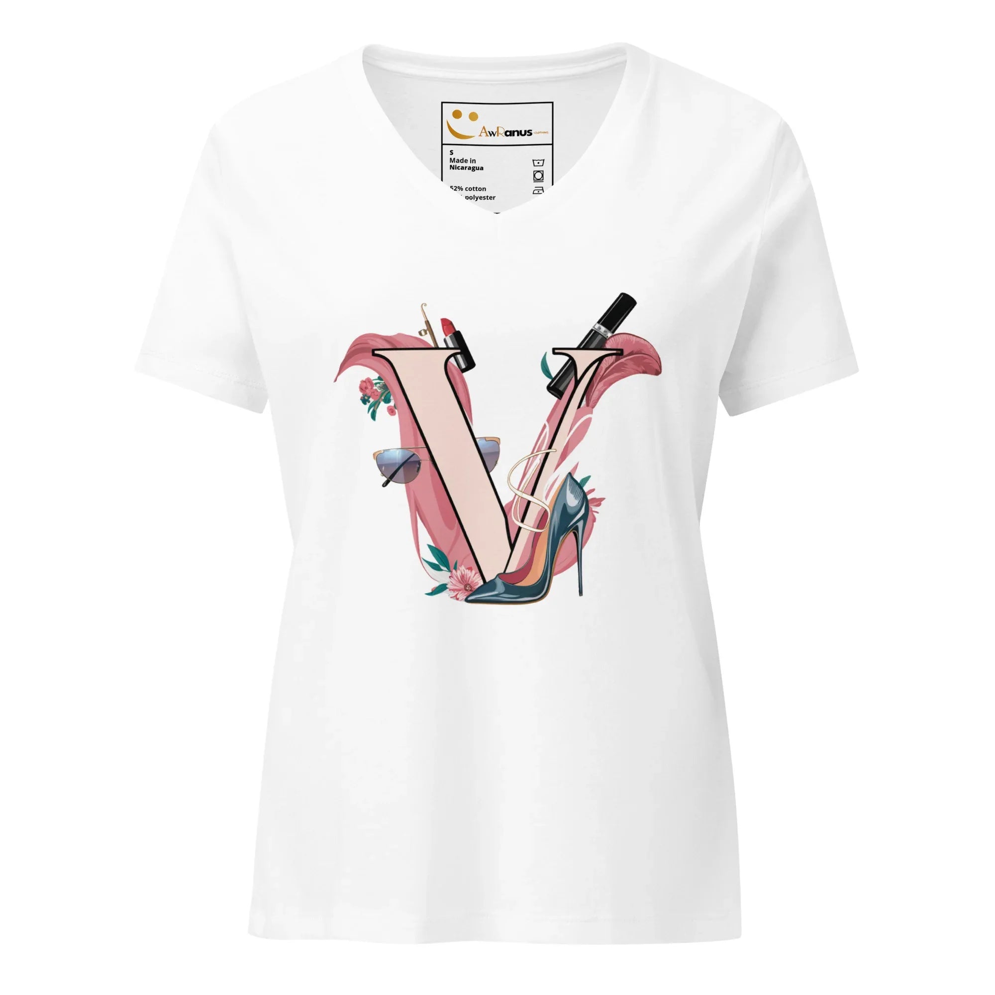 Women’s Relaxed V-Neck T-Shirt | V - AwRans Clothing