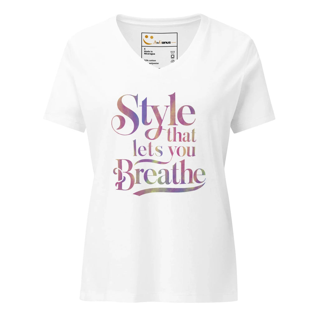 Women’s Relaxed V-Neck T-Shirt | Style That Lets You Breathe - AwRans Clothing