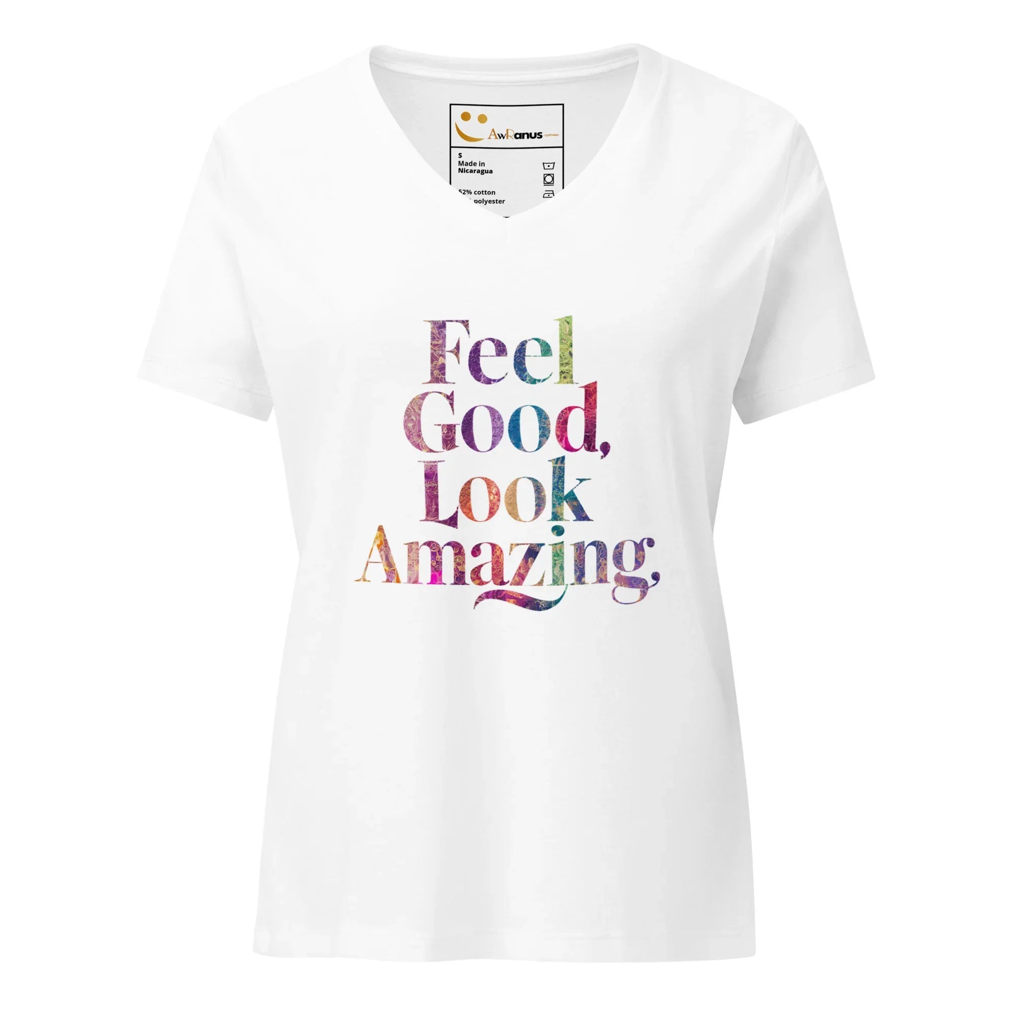 Women’s Relaxed V-Neck T-Shirt | Feel Good Look Amazing - AwRans Clothing