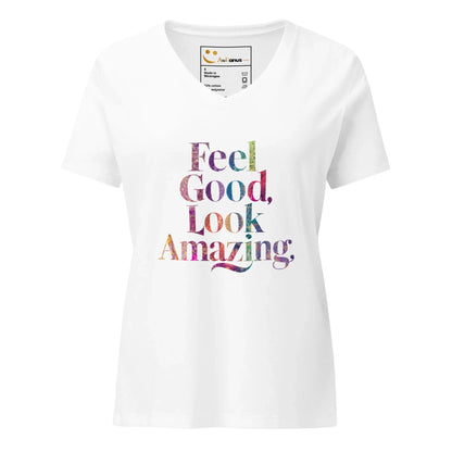 Women’s Relaxed V-Neck T-Shirt | Feel Good Look Amazing - AwRans Clothing