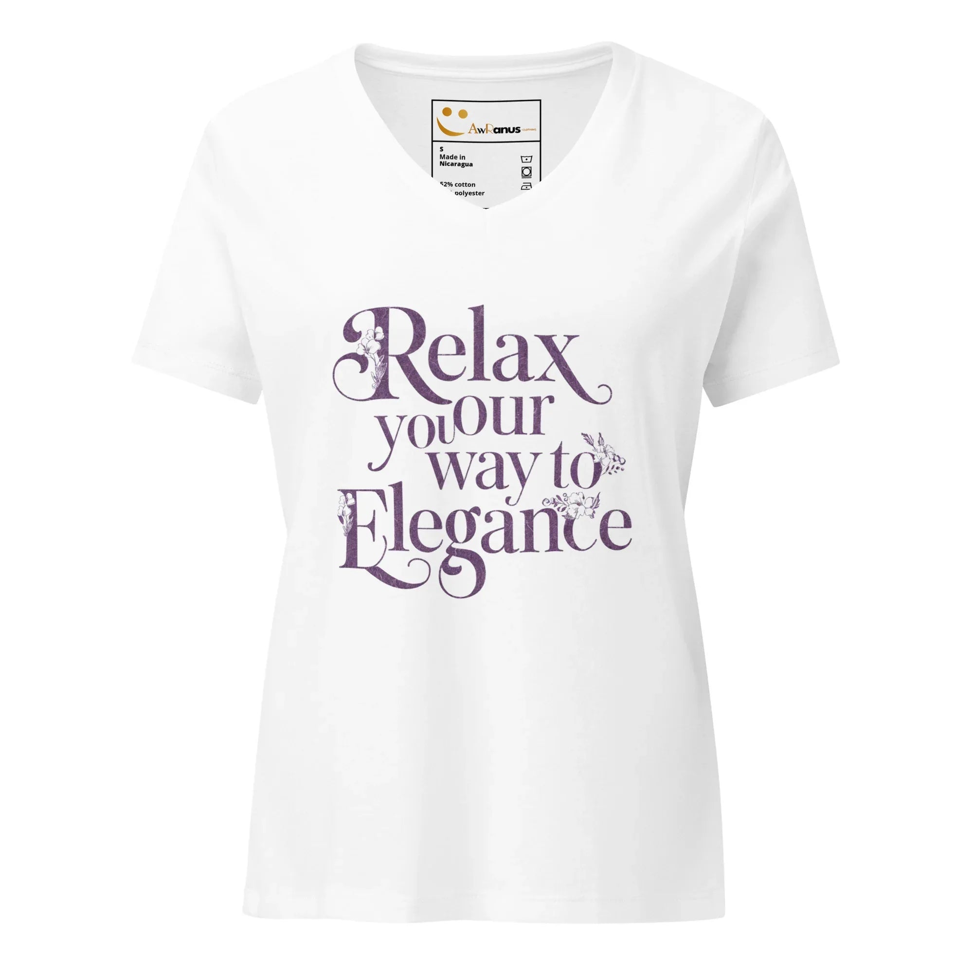 Women’s Relaxed V-Neck T-Shirt | Relax Your Way To Elegnce - AwRans Clothing