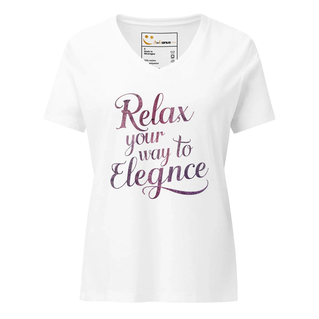 Women’s Relaxed V-Neck T-Shirt | Relax Your Way To Elegnce - AwRans Clothing