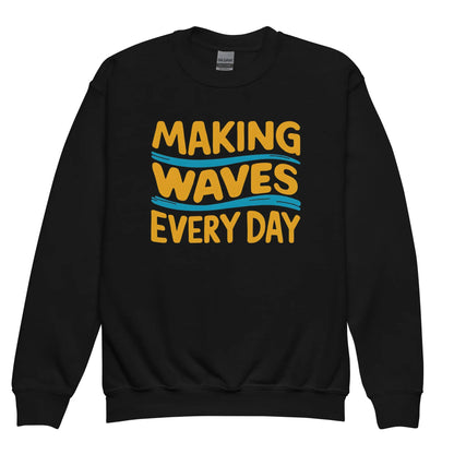 Making Waves Everyday | Youth Crewneck Sweatshirt - AwRans Clothing