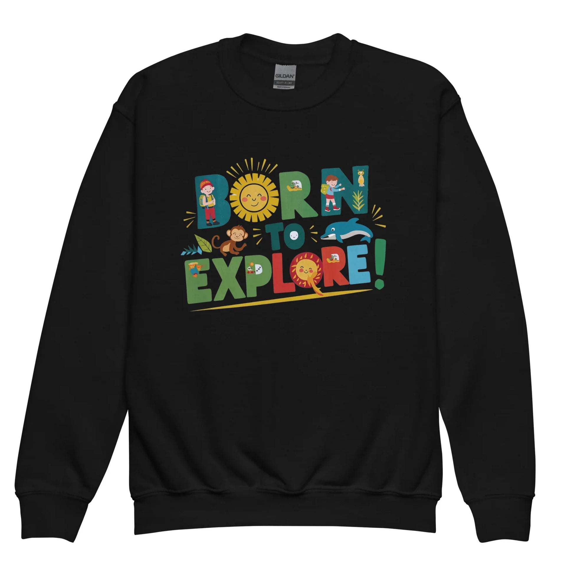 Born To Explore | Youth Crewneck Sweatshirt - AwRans Clothing