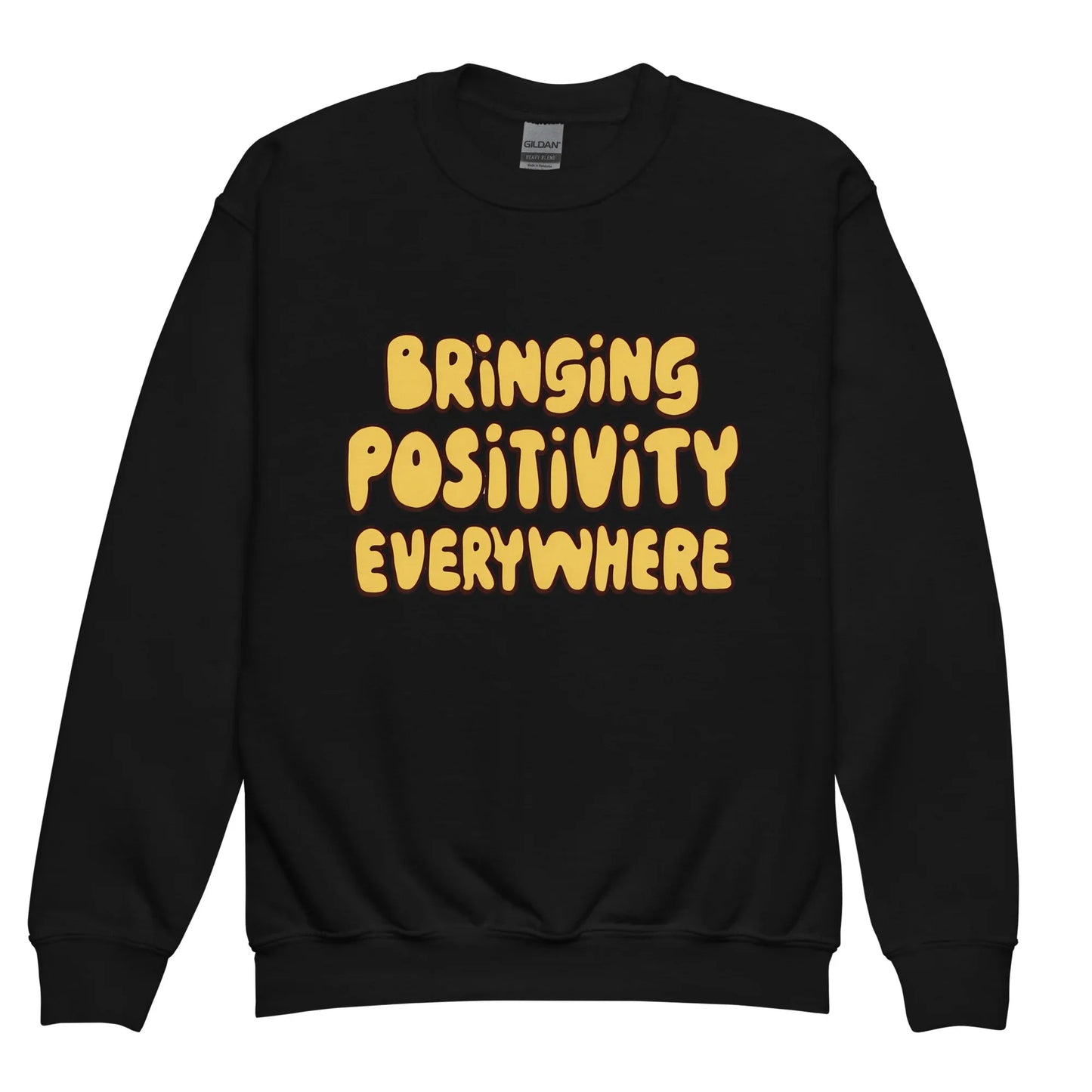 Bringing Positivity Everywhere | Youth Crewneck Sweatshirt - AwRans Clothing
