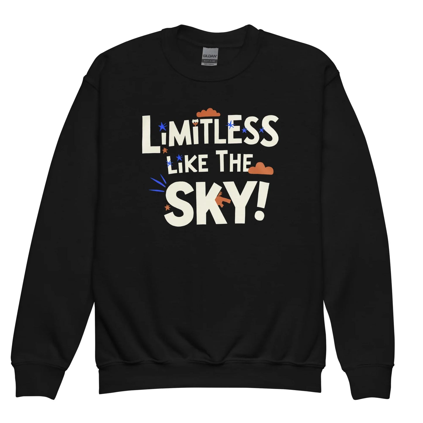 Limitless Like The Sky | Youth Crewneck Sweatshirt - AwRans Clothing