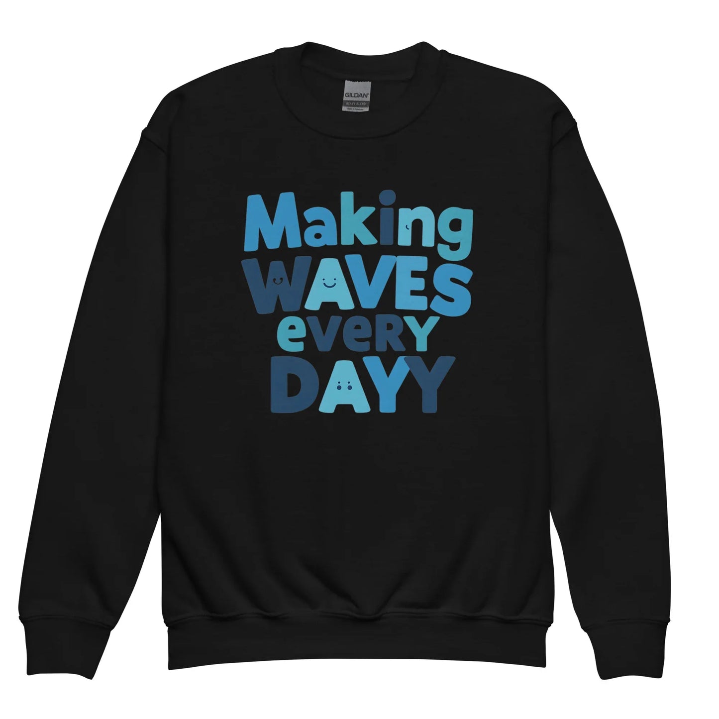 Making Waves Everyday | Youth Crewneck Sweatshirt - AwRans Clothing