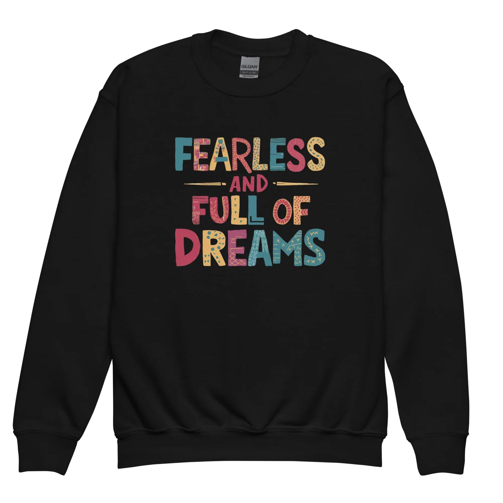 Fearless And Full Of Dreams | Youth Crewneck Sweatshirt - AwRans Clothing