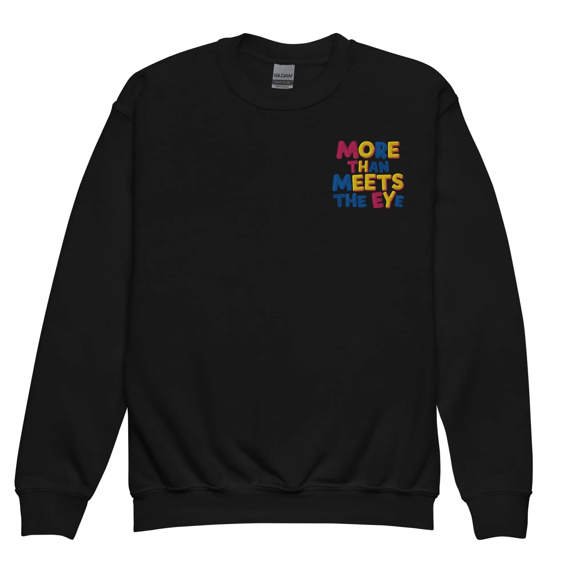 More Than Meets The Eye | Youth Crewneck Embroidered Sweatshirt - AwRans Clothing