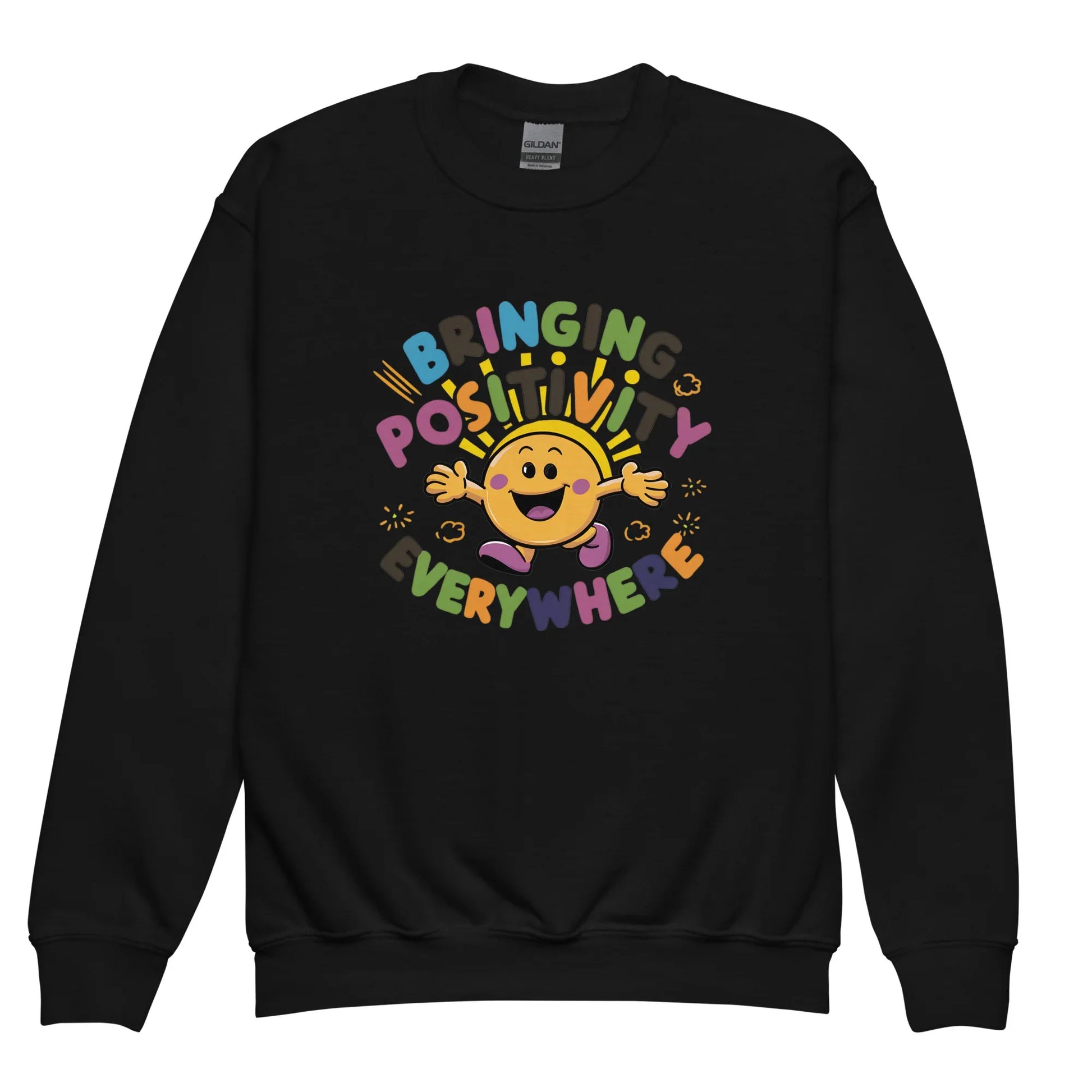 Bringing Positivity Everywhere | Youth Crewneck Sweatshirt - AwRans Clothing