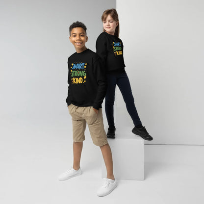Smart, Strong And Kind | Youth Crewneck Sweatshirt - AwRans Clothing